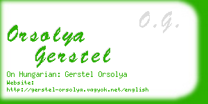 orsolya gerstel business card